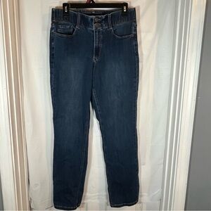 Susan Graver Regular Straight Leg Denim Jeans Medium‎ Wash Size 10 Stretch Mom